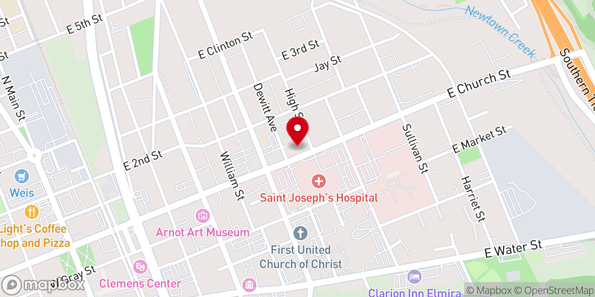 Map showing location of Carpenter Apartments