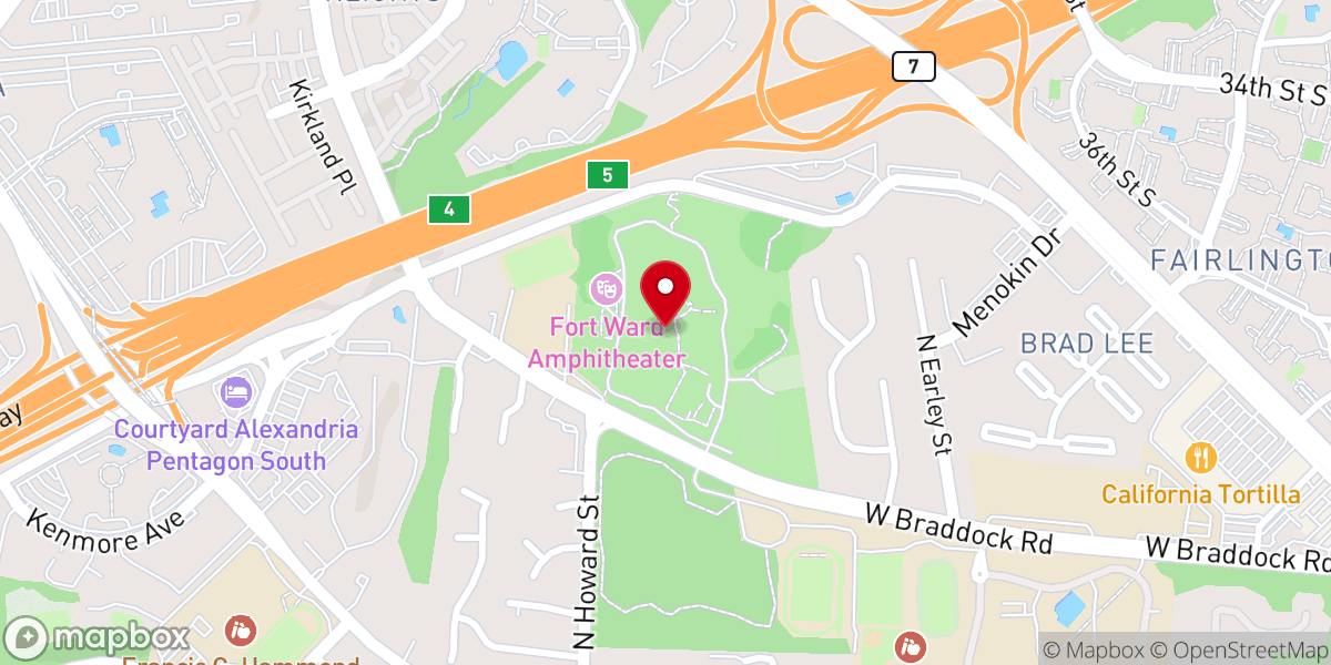 Map showing location of Fort Ward Park