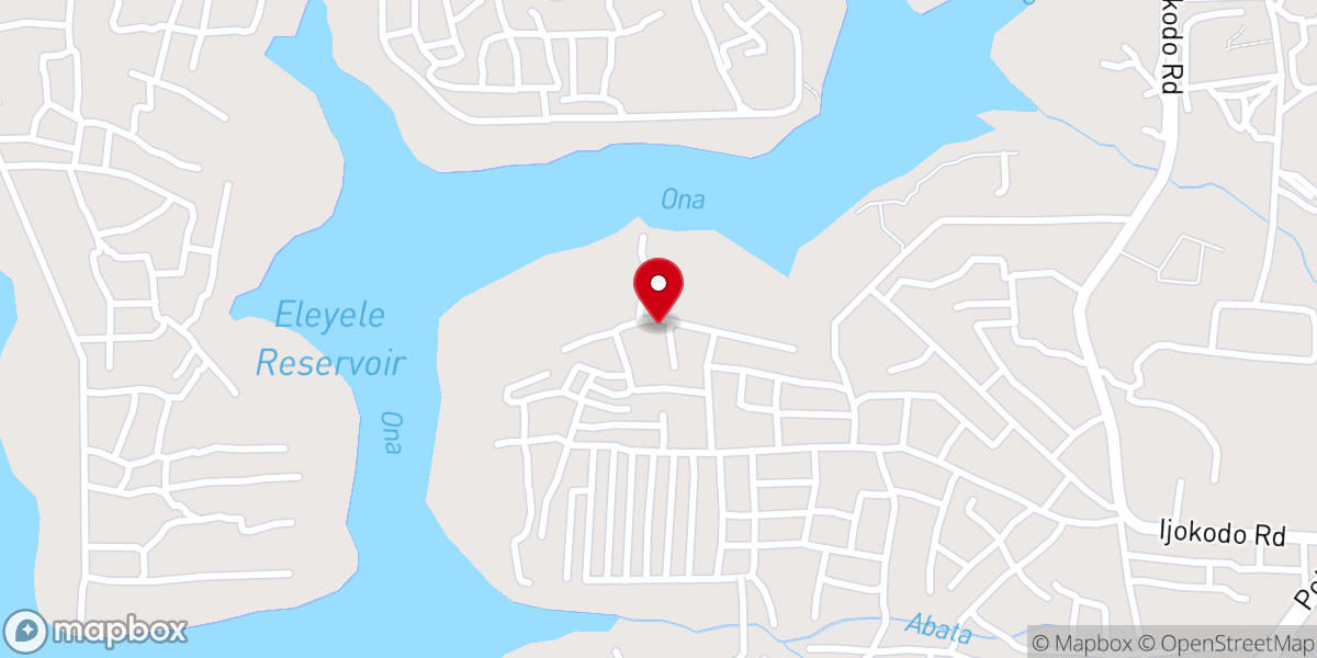 Map showing location of Mount of Fire Apostolic Church (MOFAC)