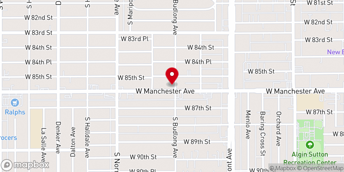 Map showing location of Messiah Lutheran Church L.A.