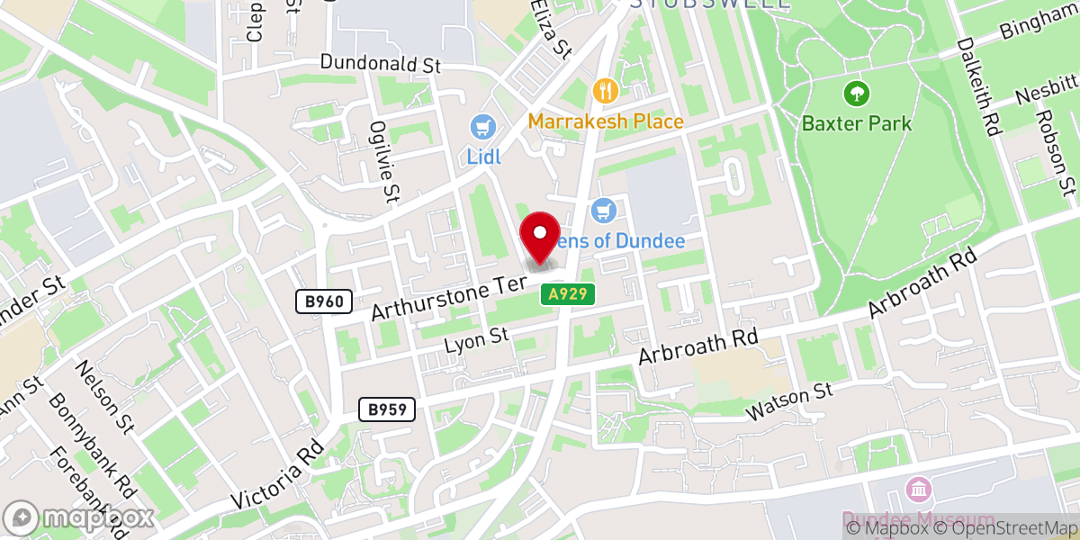 Map showing location of St Patrick's Catholic Church