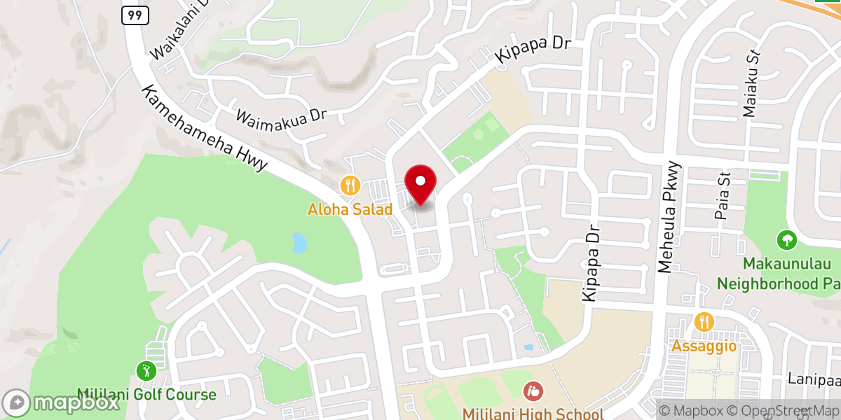 Map showing location of Hope Chapel Mililani