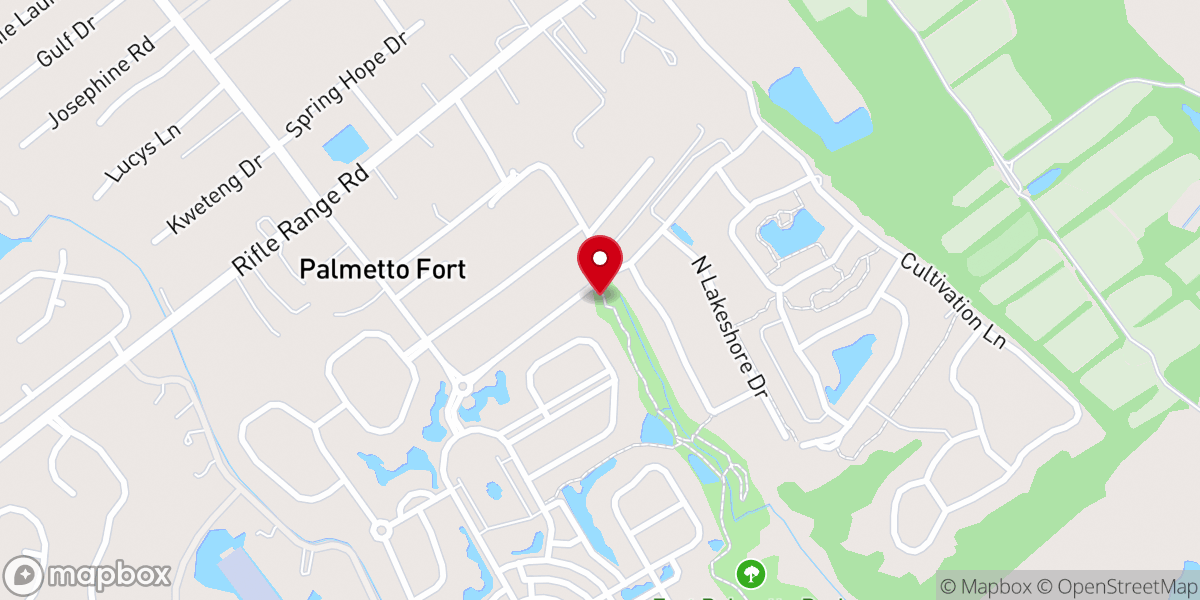 Map showing location of Fort Palmetto Park