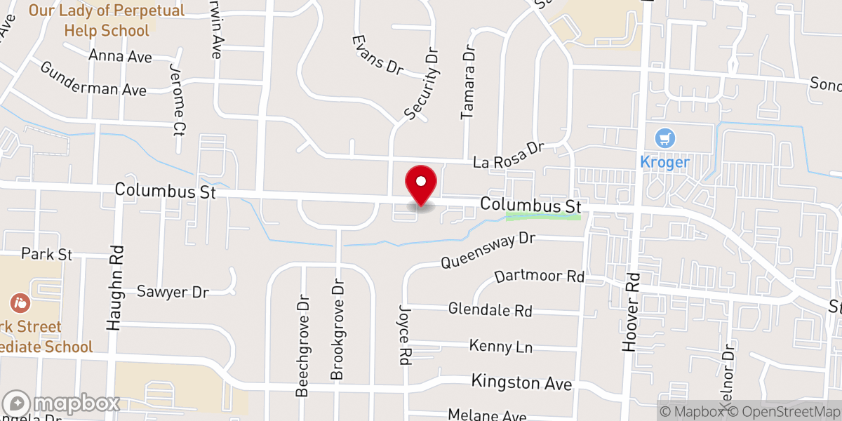 Map showing location of Cypress Church Grove City Campus