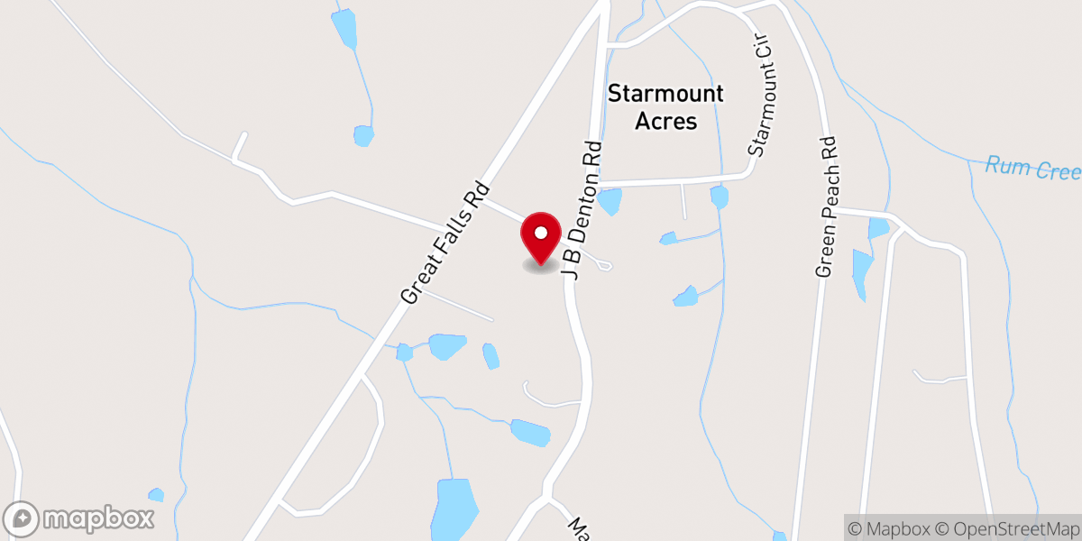 Map showing location of Friendship Baptist Church