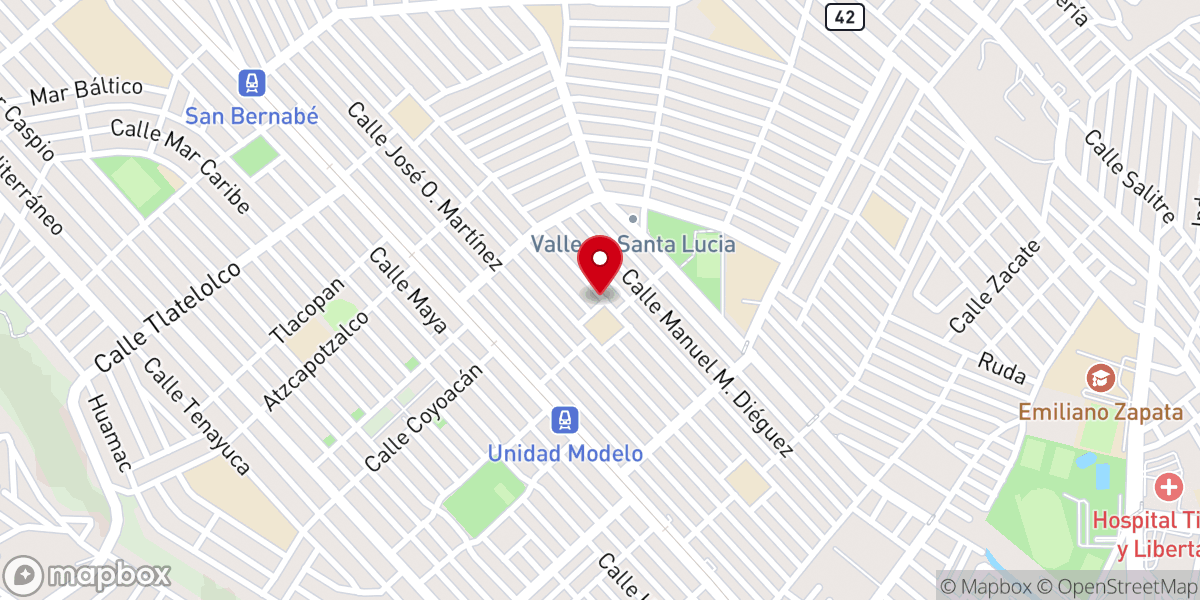 Map showing location of Iglesia Bautista Independiente El Faro