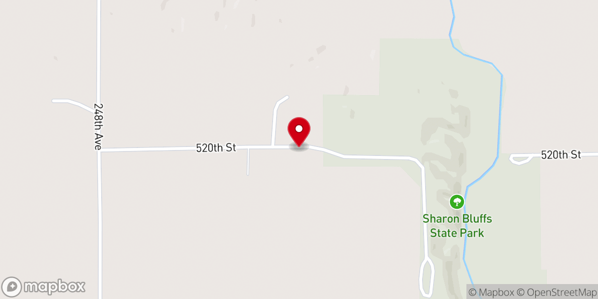 Map showing location of Sharon Bluff Bible Camp