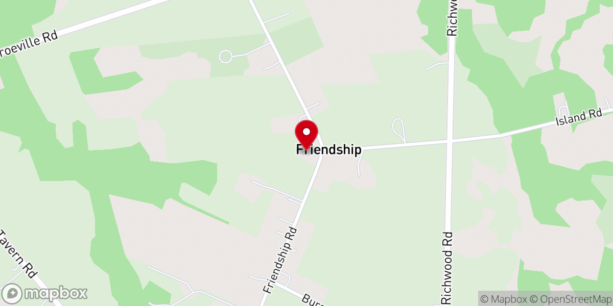 Map showing location of Friendship United Methodist