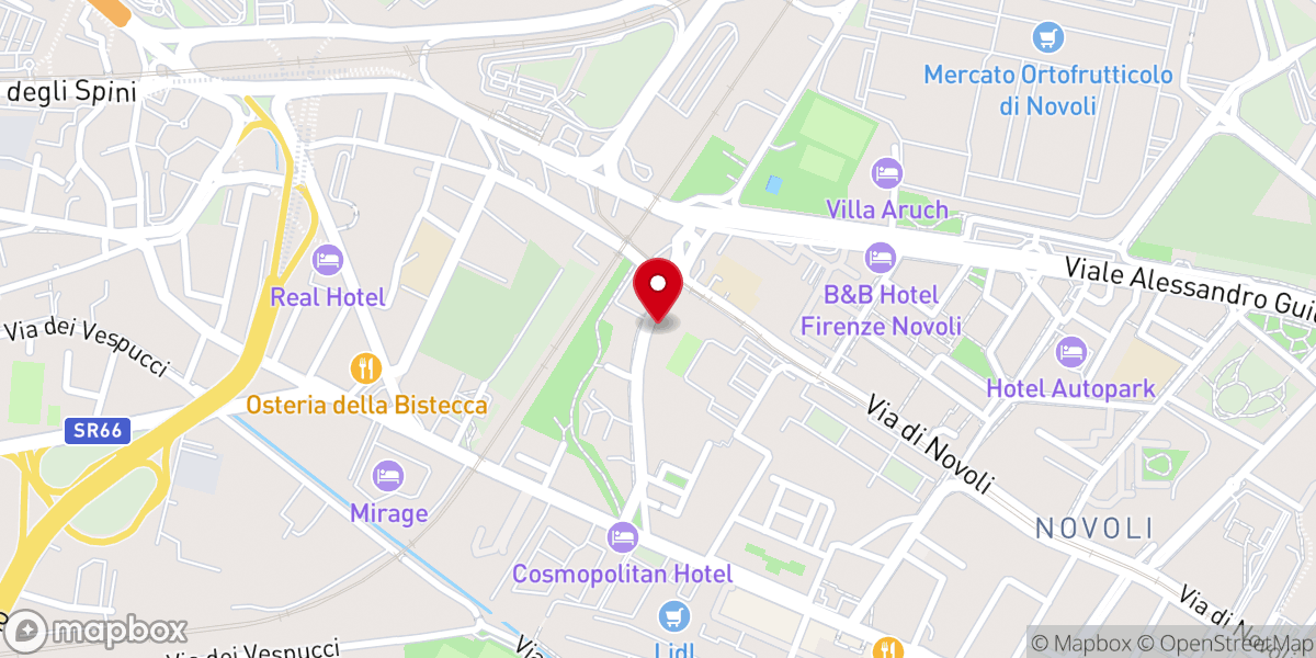 Map showing location of Chiesa Parrocchiale di San Cristofano a Novoli