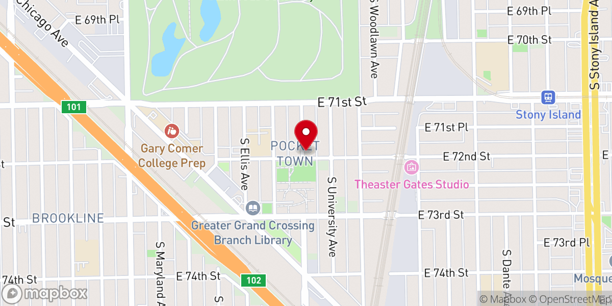 Map showing location of Carey AME Temple Church