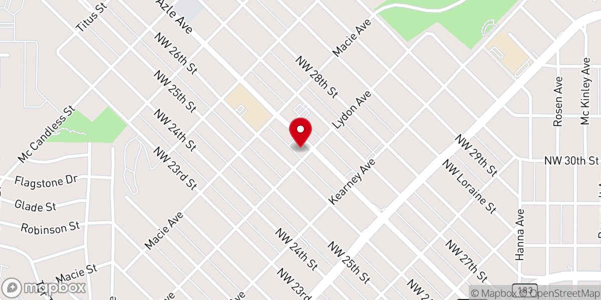 Map showing location of Iglesia Bautista Azle Avenue Baptist Church
