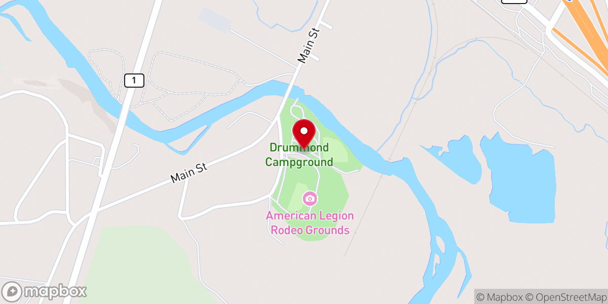 Map showing location of Town Of Drummond Campground