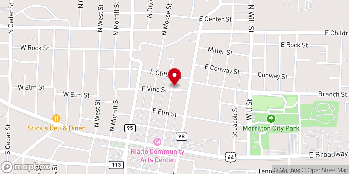 Map showing location of Trinity CME Church