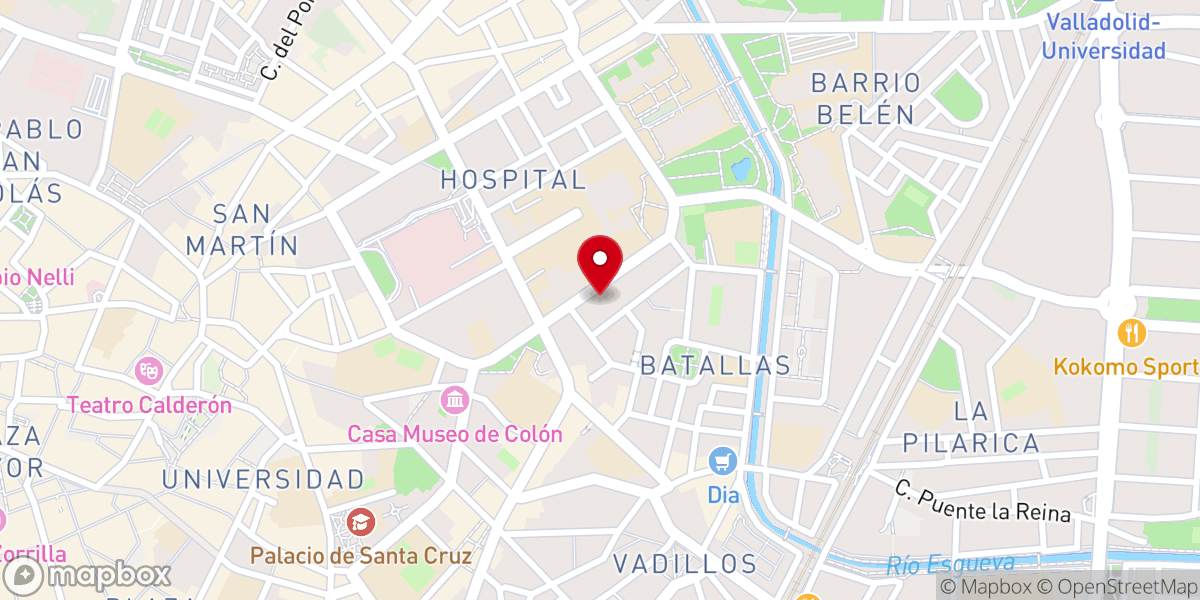 Map showing location of Convento del Corpus Christi (monjas dominicas)