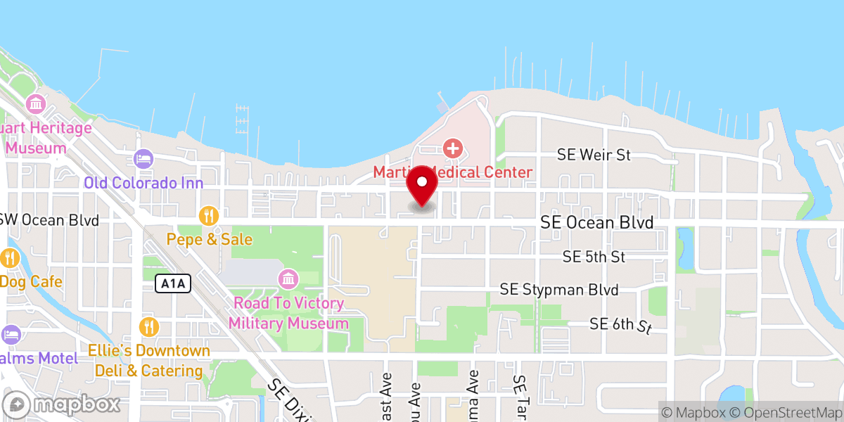 Map showing location of First Church of Christ, Scientist