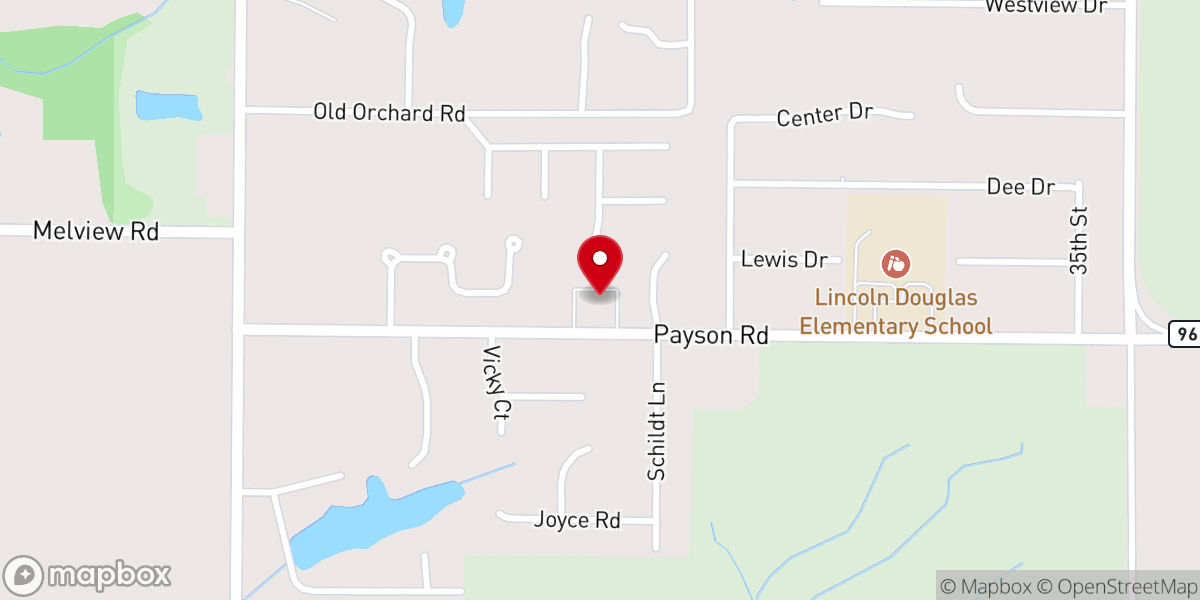 Map showing location of Calvary Tabernacle