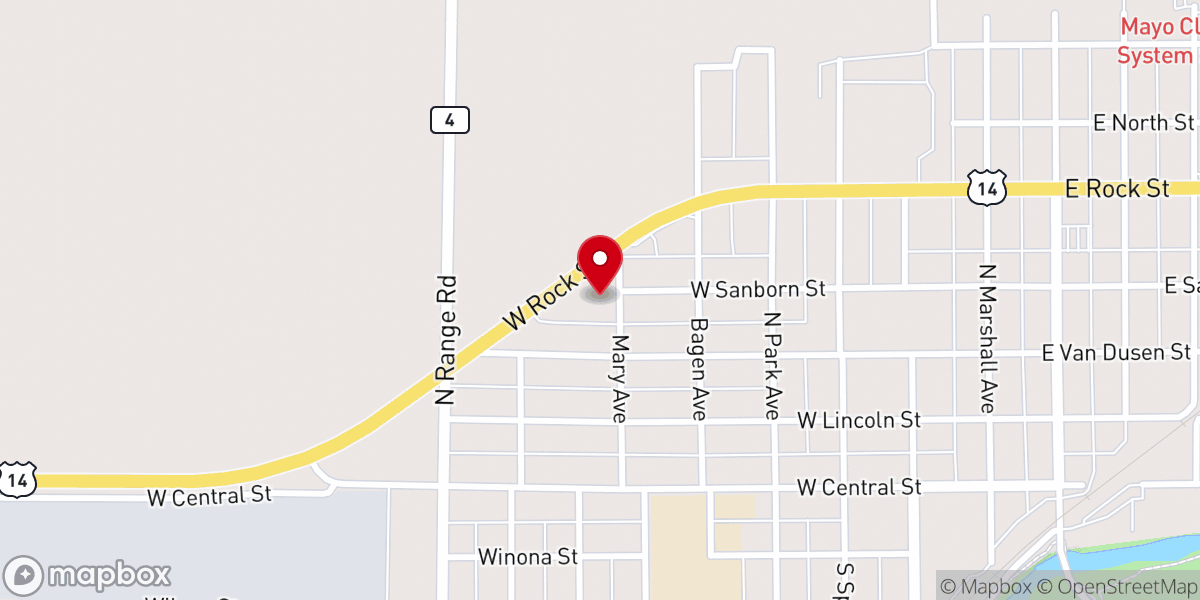 Map showing location of St Johns Lutheran Church