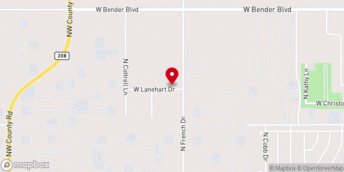 Map showing location of Hobbs Holiness Academy
