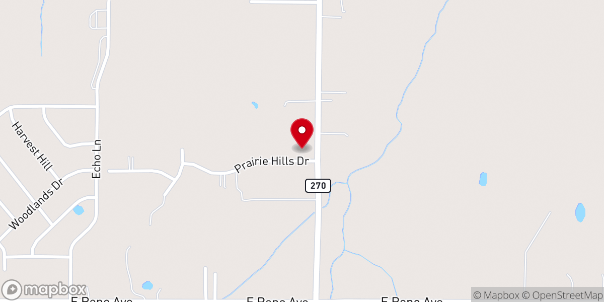 Map showing location of Fellowship Bible Church
