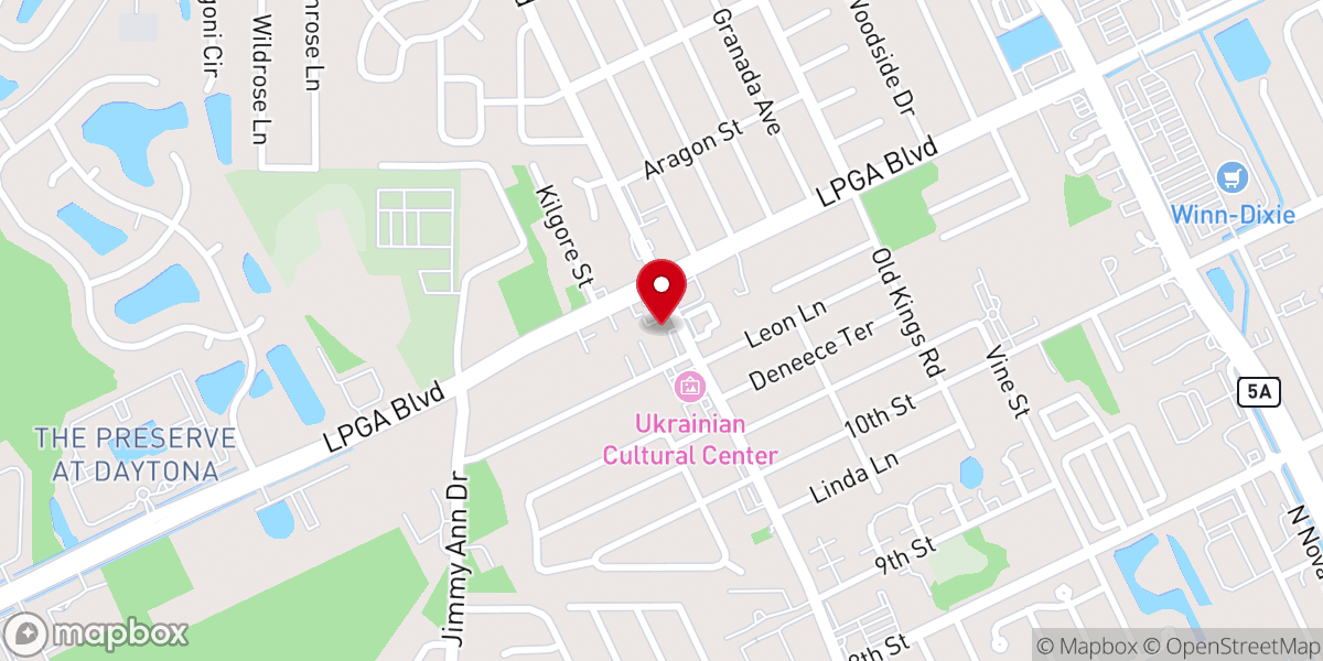 Map showing location of The Olive Branch Church