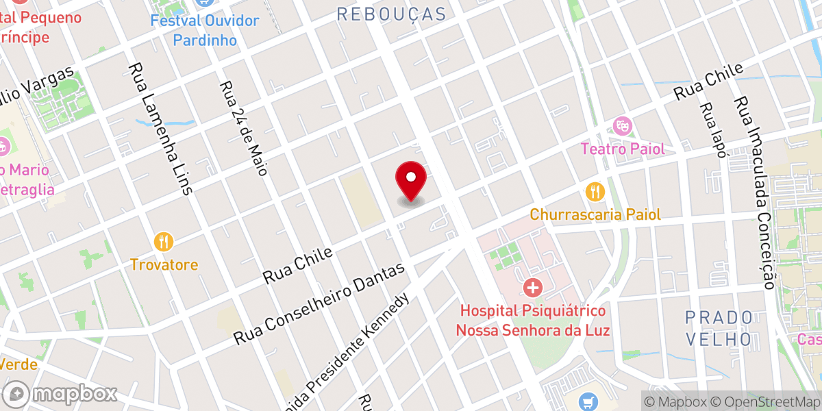 Map showing location of Igreja Nossa Senhora do Rocio