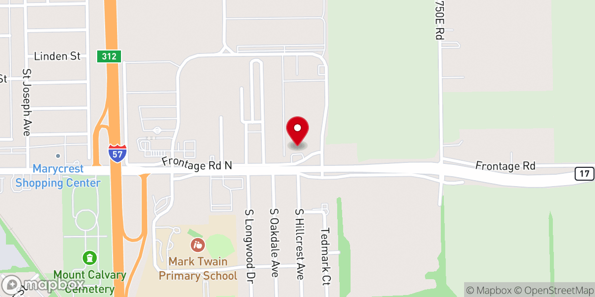 Map showing location of Kankakee Eastridge Church of the Nazarene