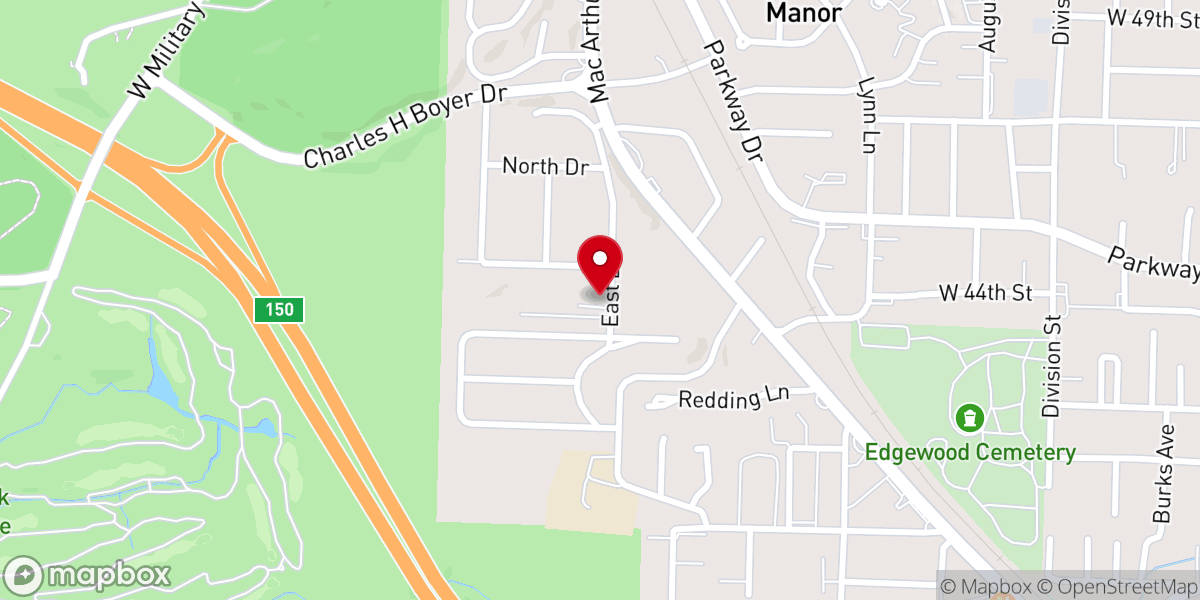 Map showing location of New Beginnings Church