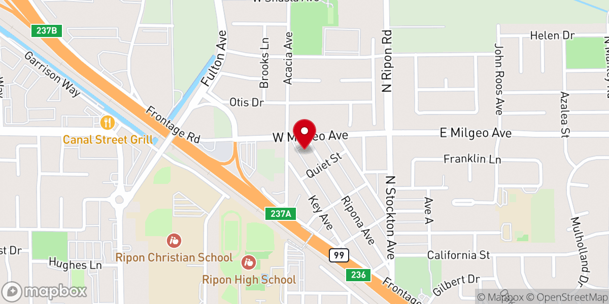 Map showing location of First Baptist Church