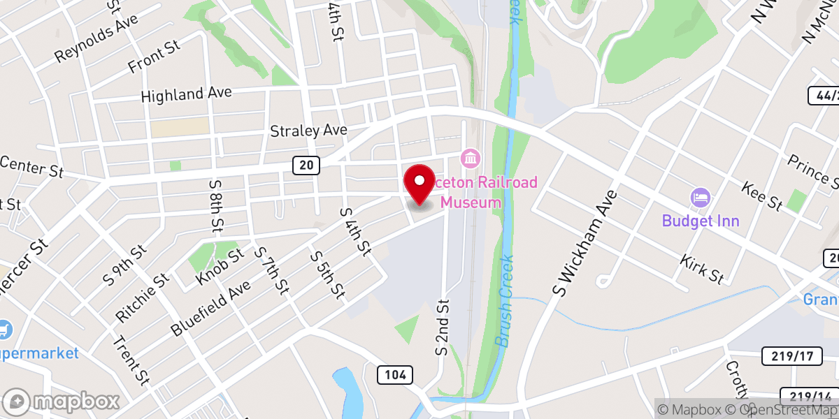 Map showing location of New Covenant Church of Princeton