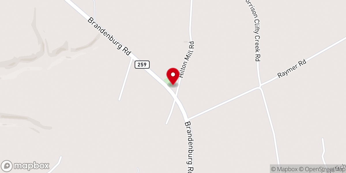 Map showing location of Holly Baptist Church