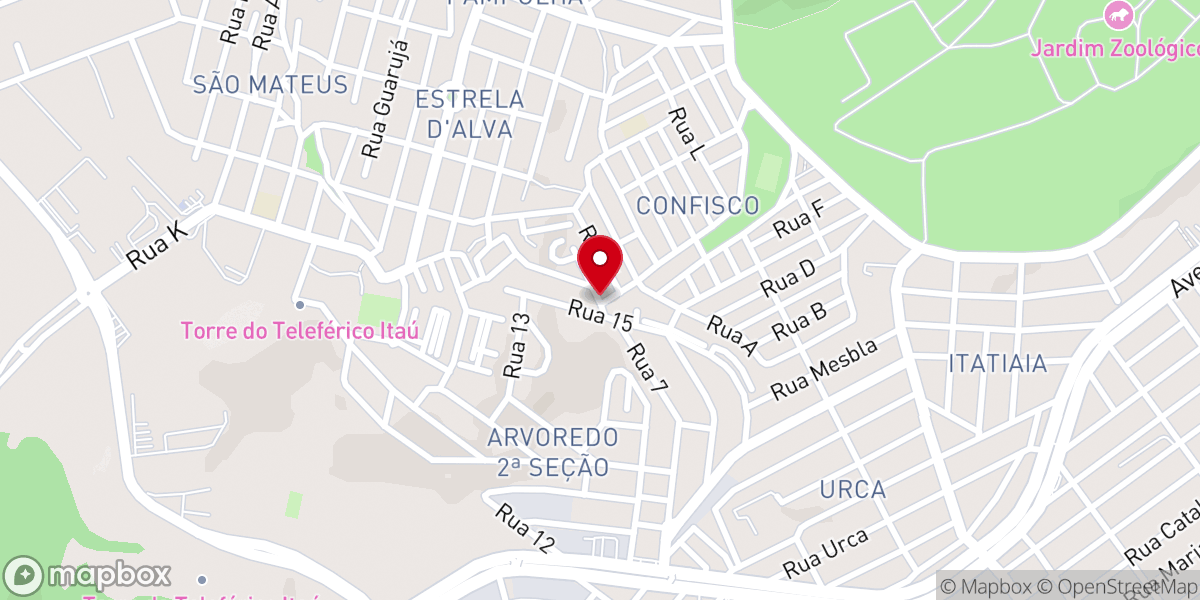 Map showing location of Igreja Batista Viver E Crer