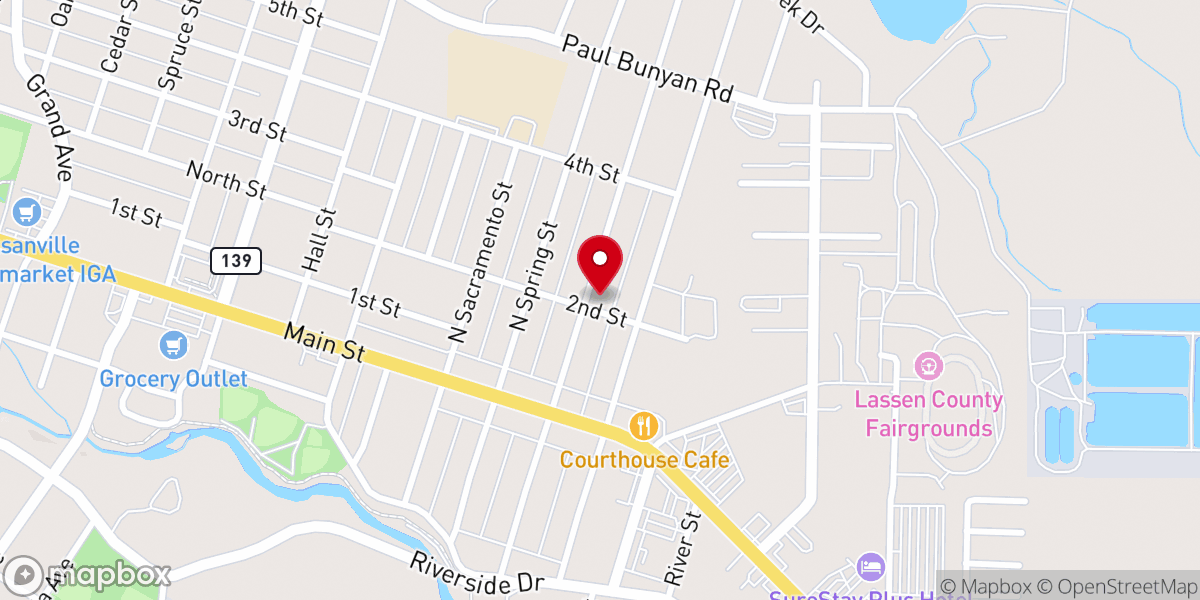 Map showing location of Church of Christ
