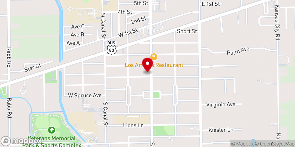 Map showing location of La Feria Baptist