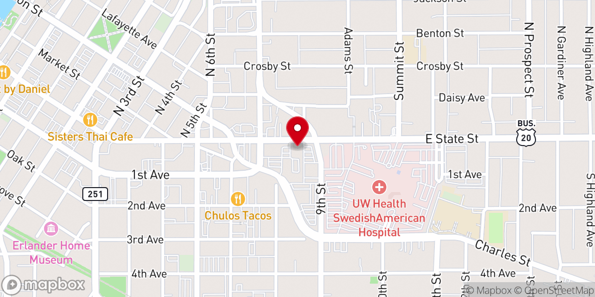 Map showing location of Hope Fellowship Church