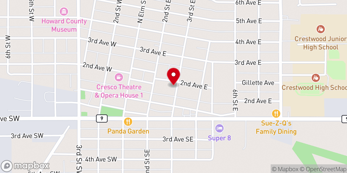 Map showing location of Saint Joseph Church