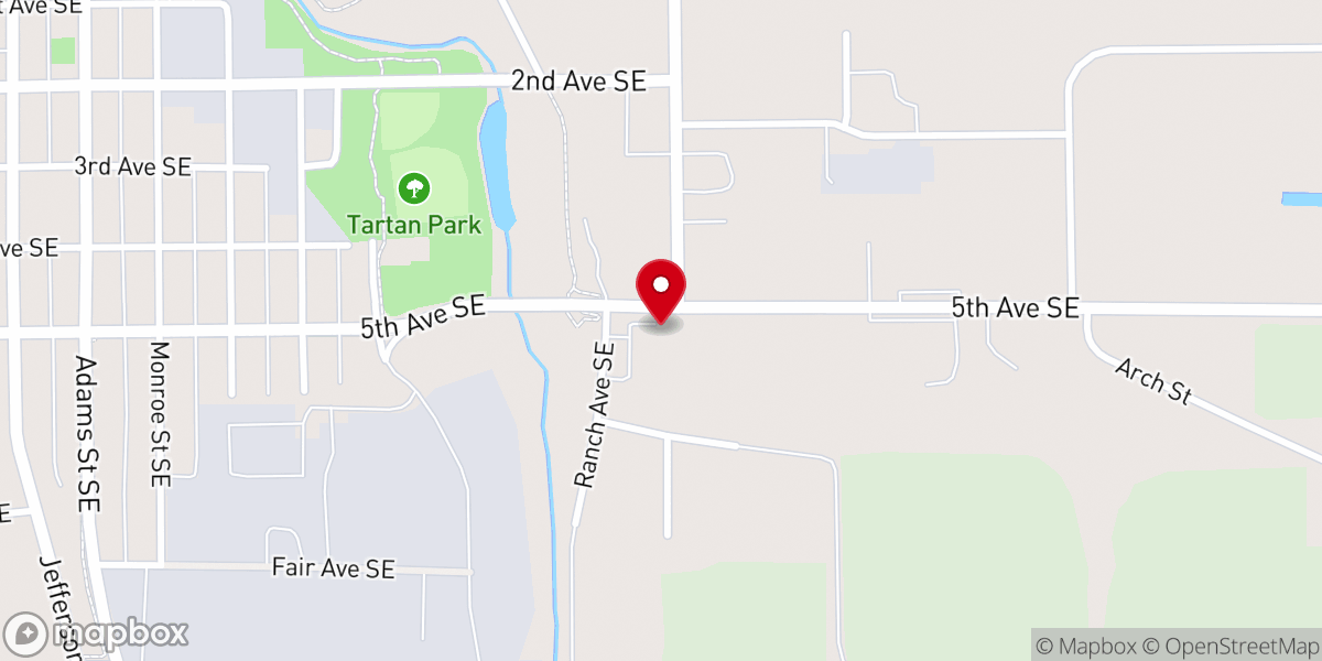 Map showing location of Hutchinson Evangelical Free