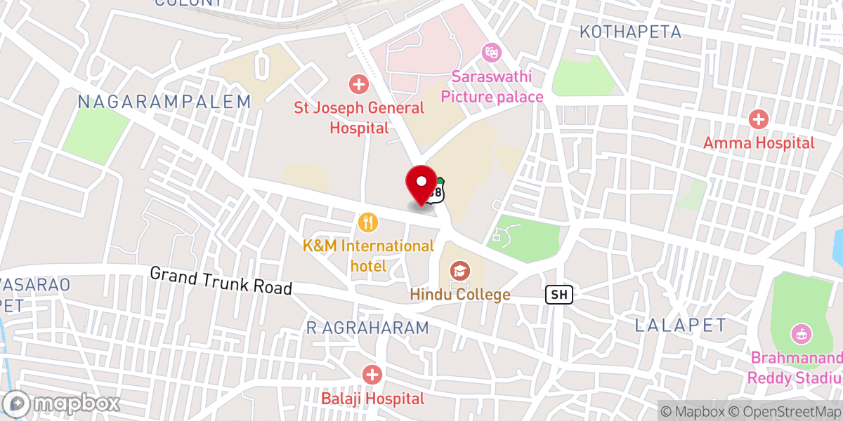 Map showing location of St. John's CSI Church