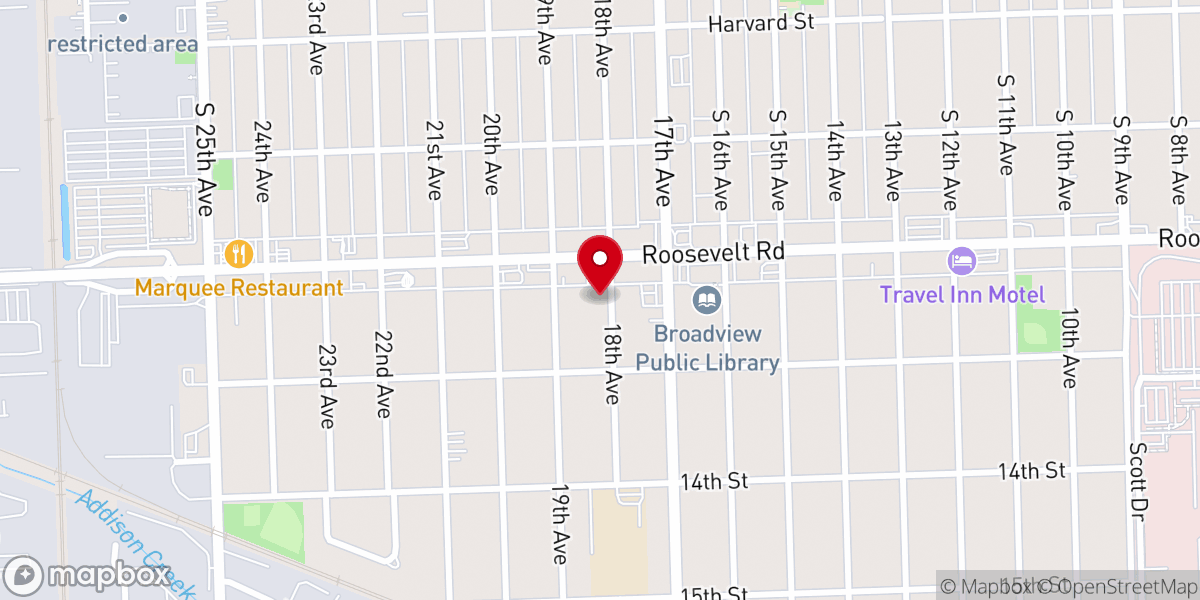 Map showing location of Broadview Wesleyan Church