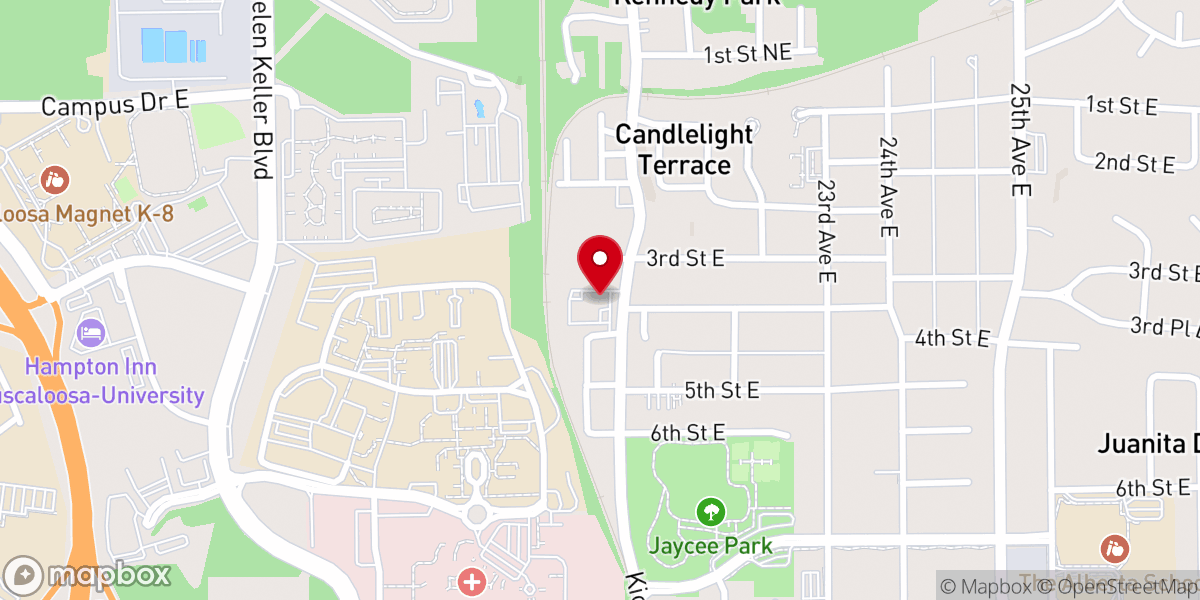 Map showing location of Piney Grove Baptist Church