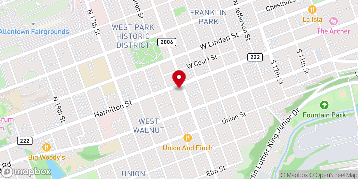 Map showing location of Quincey E C
