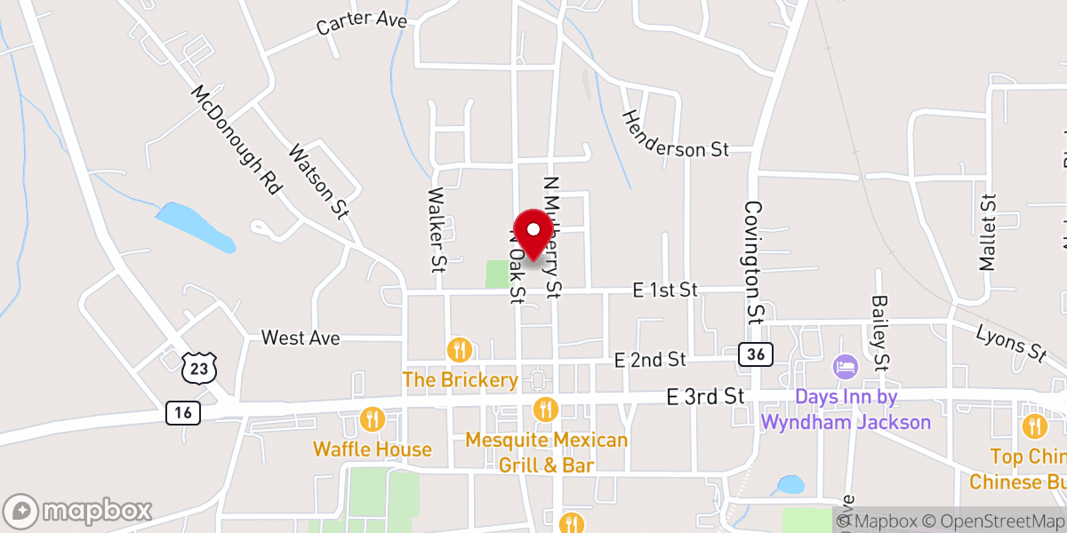 Map showing location of Jackson Presbyterian Church (USA)