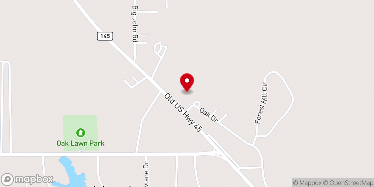 Map showing location of Healing Waters Christian Fellowship Assembly of God