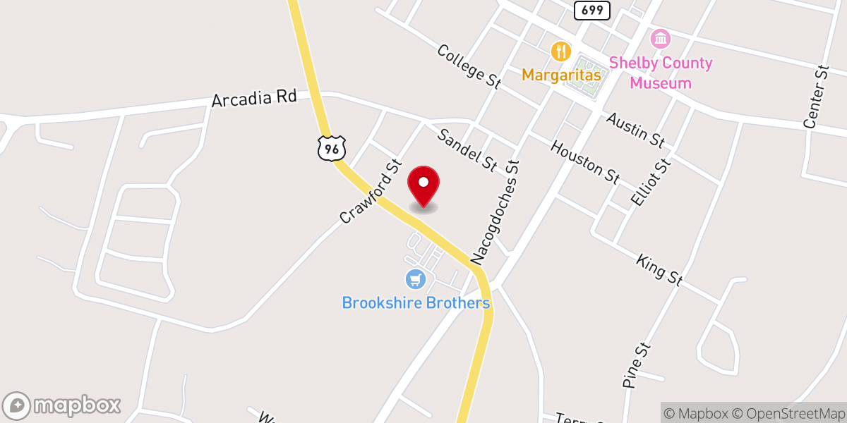 Map showing location of Center Church of Christ