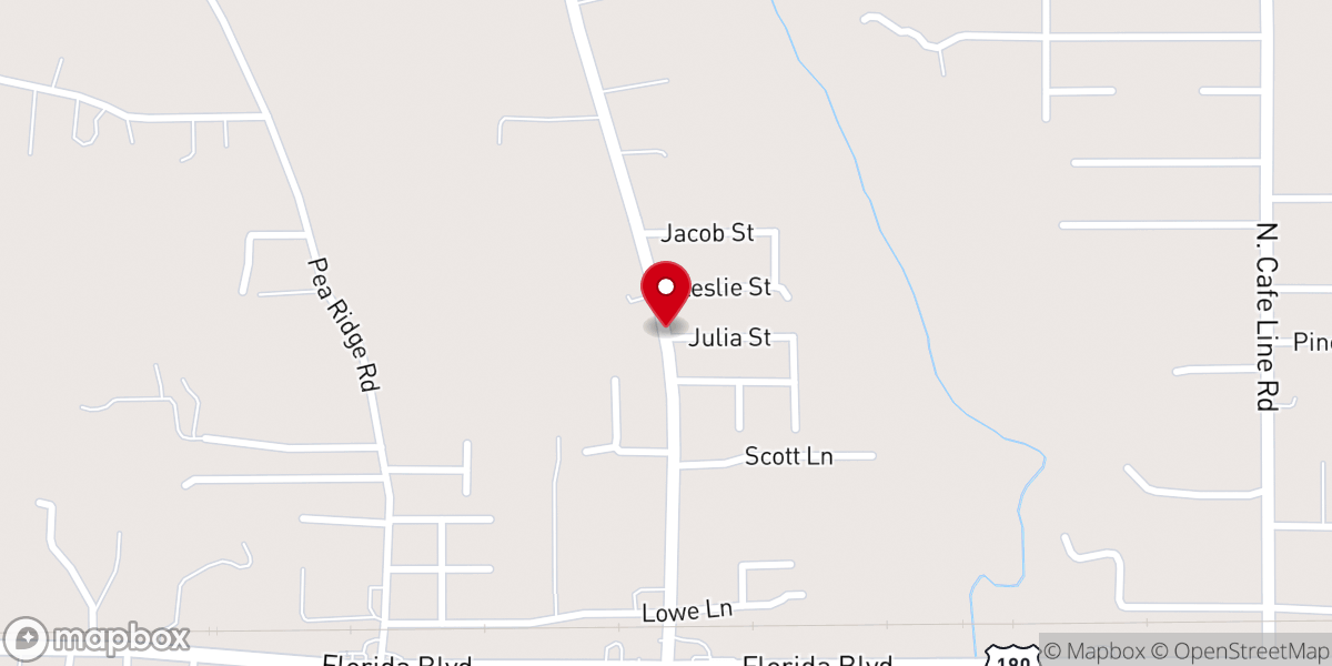 Map showing location of Redemption Outreach Center
