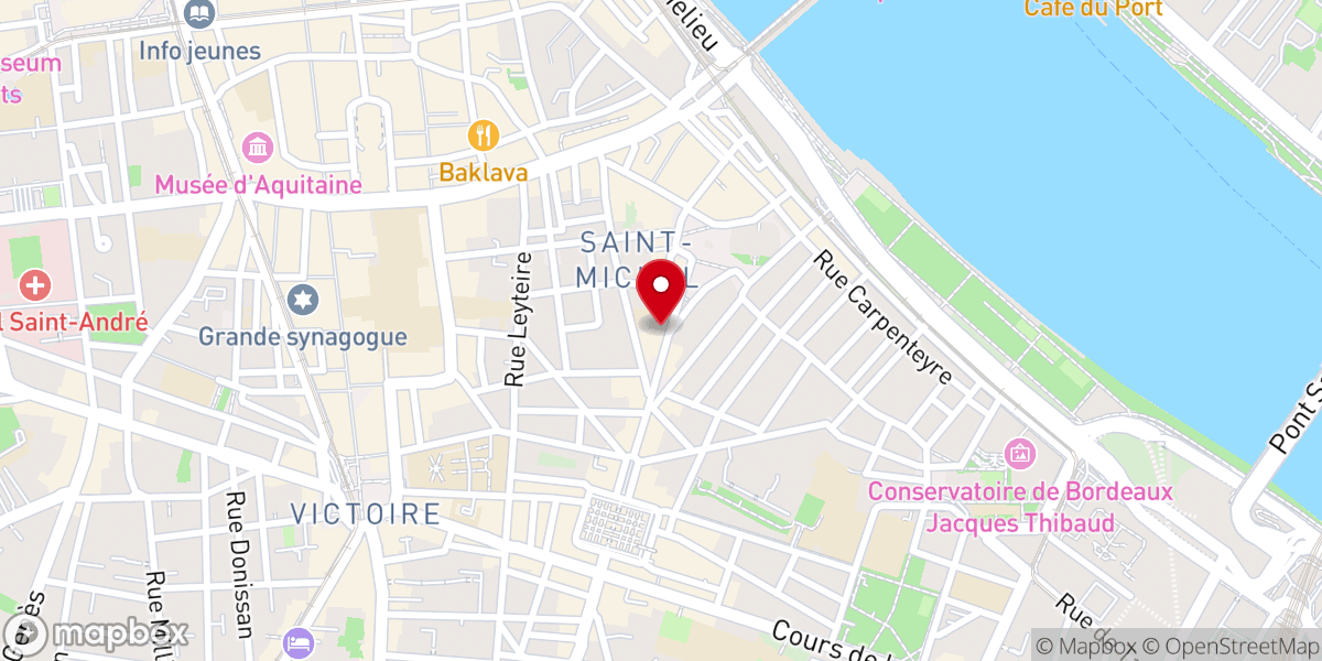 Map showing location of Mosquée de Bordeaux