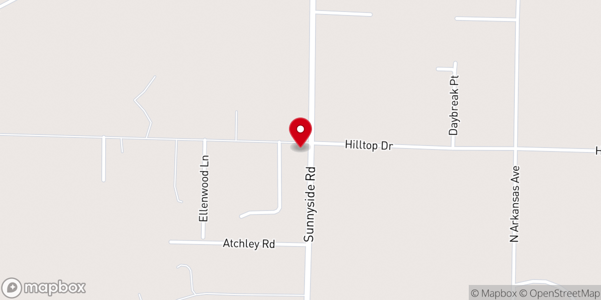 Map showing location of Sunnyside Assembly of God Church