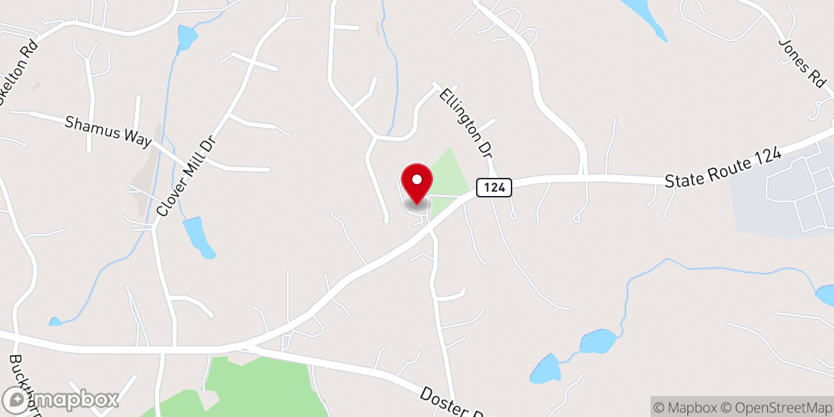 Map showing location of White Plains Baptist Church