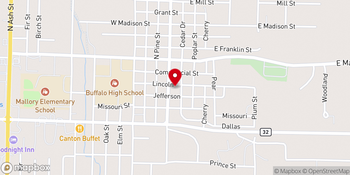 Map showing location of Buffalo Reflex