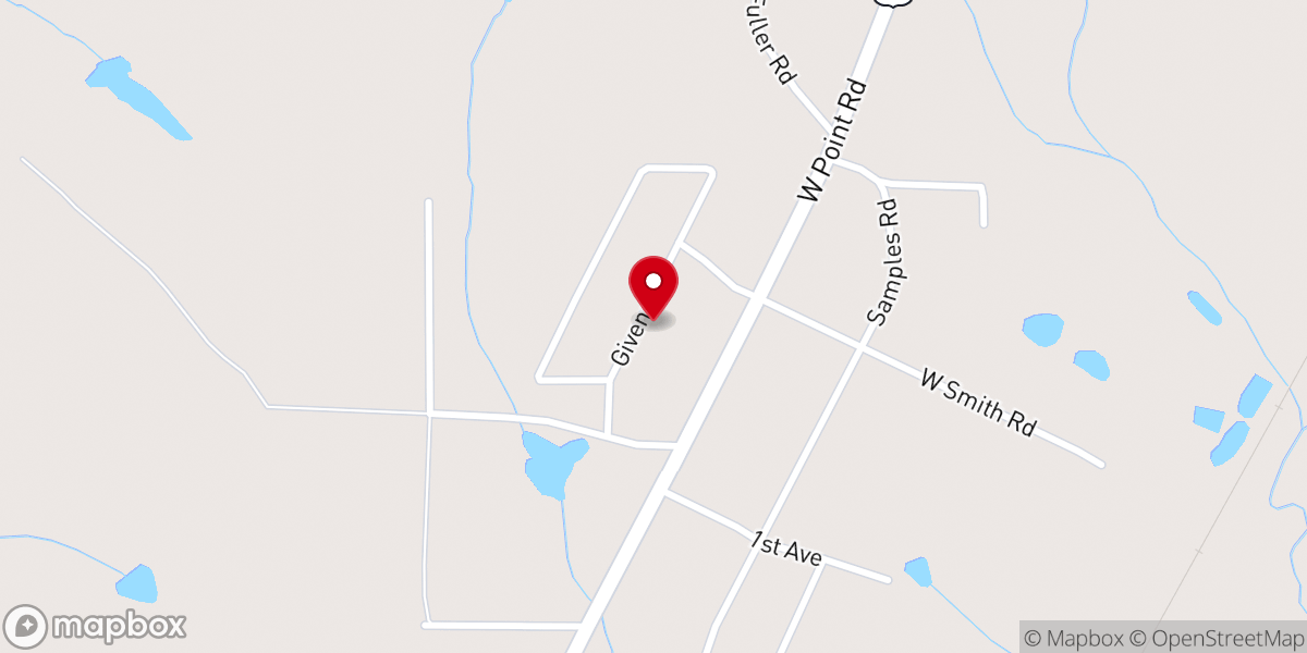 Map showing location of Lanier Memorial Church