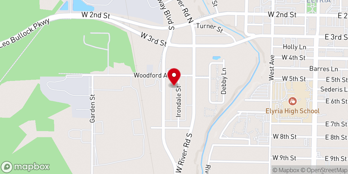 Map showing location of Bethel Church of God In Christ